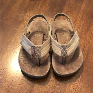 Children’s size 5 rainbow flip flops